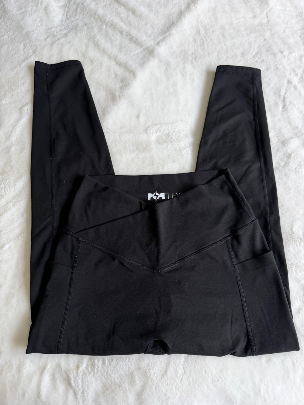 PopFlex Magical Pocket Leggings Black Size Medium 25”